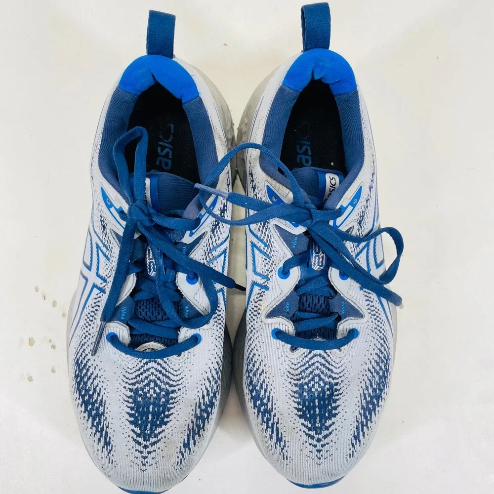 Asics Gel-Cumulus 25 Mens Running Shoes White Blue 1011B621 Size 9